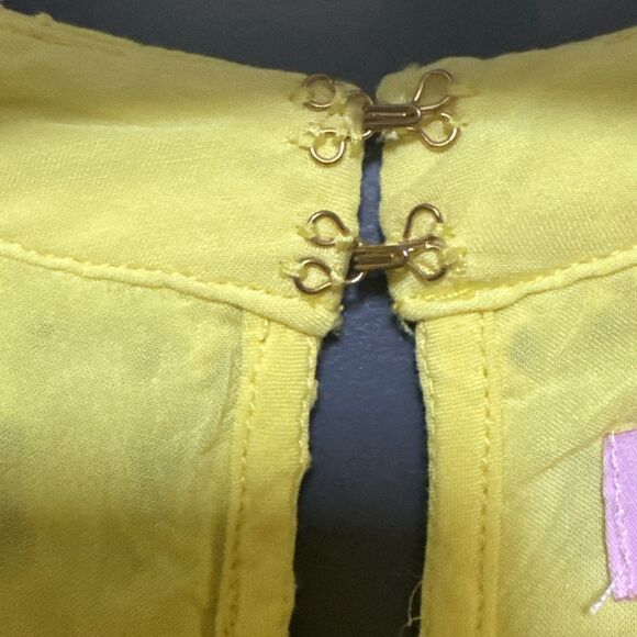 Lilly Pulitzer Indira Size L Swing Dress Lilly’s Lemon Eyelet Cotton Blend - Picture 10 of 16